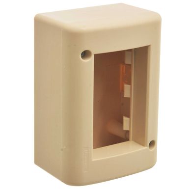 Caja exterior de 3 m�dulos marfil