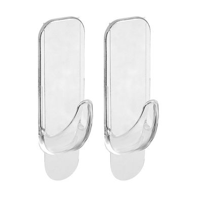 Gancho autoadhesivo rectangular removible grande cristal