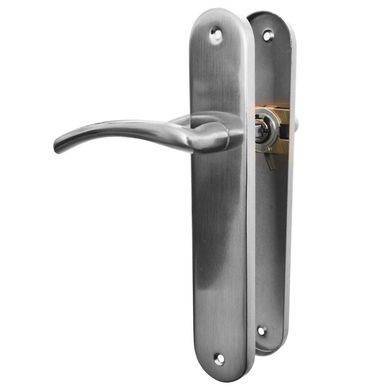 Manija con placa de 20-14 Aluminio n�quel satinado PC