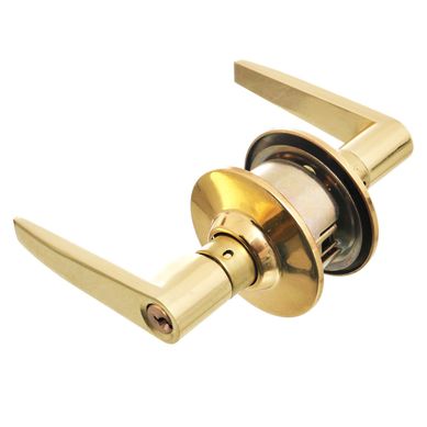 Pomo manija con llave de bronce para puertas cerradura