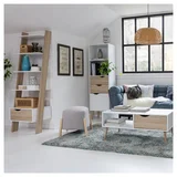 Estantería Oslo de aglomerado con 5 estantes y 1 cajón blanca