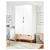 Placard Oslo 2 puertas con 2 cajones blanco