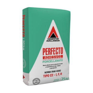 Adhesivo para porcelanato cemento perfecto 25 kg