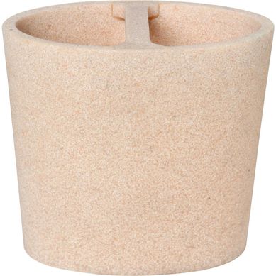 Portacepillo de resina Stone beige