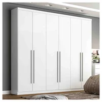 Placard Jade 6 puertas con 3 cajones blanco