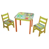 Juego de mesa y 2 sillas infantil