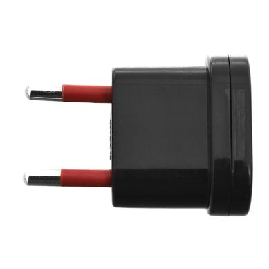 Adaptador americano negro ficha sin tierra