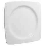 Plato cuadrado 25 cm blanco