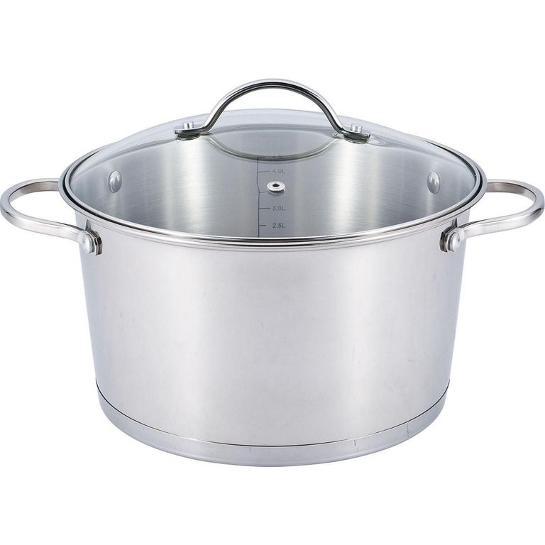 Olla de Acero Inoxidable con Tapa 24 cm — 5.2 L