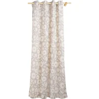 Cortina de tela Flores 140 x 220 cm gris