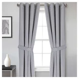 Pack de 2 cortinas de tela Java 140 x 230 cm gris