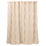 Pack de 2 cortinas de tela Ondas 135 x 230 cm beige