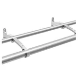 Barral doble de cortina metal plateado 112 x 274 cm