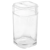 Portacepillo de plástico transparente