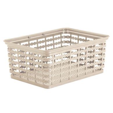 Canasto organizador de plstico taupe 4 L