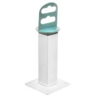 Pata cuadrada 100 mm cromado mate