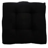 Almohadón decorativo para silla 37 x 37 cm negro