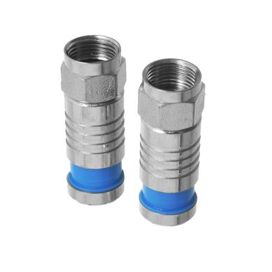 Conector Plug F compresin RG6 de 2 piezas