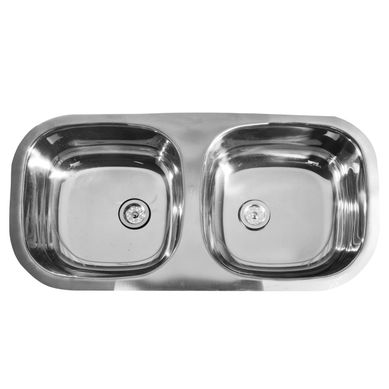 Pileta doble de aluminio 78 x 34 x 14 cm