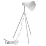 Lámpara de mesa 1 luz trípode blanco