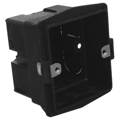 Caja de embutir 1 m�dulo negra con grampa