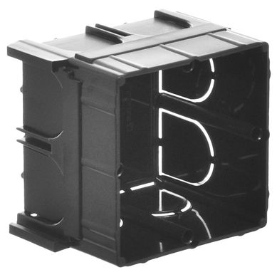 Caja cuadrada de 2 m�dulos negra de embutir