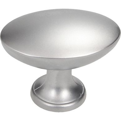 Perilla oval 36 mm cromo mate
