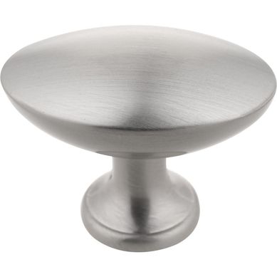 Perilla oval 27 mm niquel cepillado