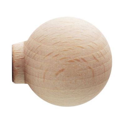 Tirador pomo de madera 30 mm haya crudo