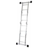Escalera multipropósito de aluminio 8 escalones 2.43 m