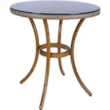 Mesa ratona de exterior Milano de bamboo redonda marrón