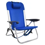 Silla de playa plegable de aluminio con mochila