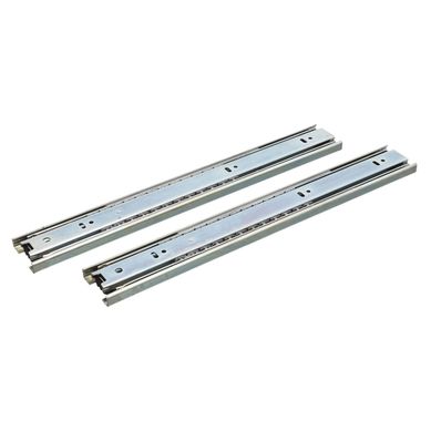 Riel telesc�pico plateado para caj�n de 35 cm