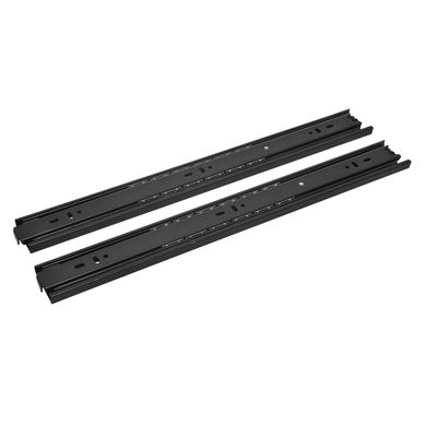 Riel telesc�pico negro para caj�n de 40 cm