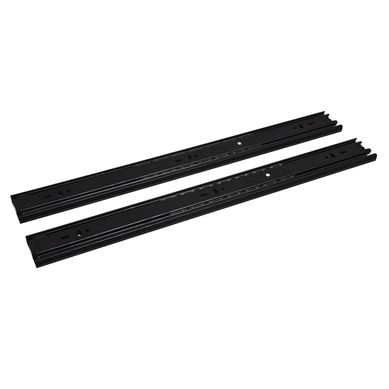 Riel telesc�pico negro para caj�n de 45 cm