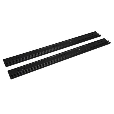 Riel telesc�pico negro para caj�n de 50 cm