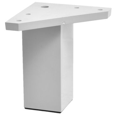 Pata de pl�stico cuadrada blanca 4 x 10 cm