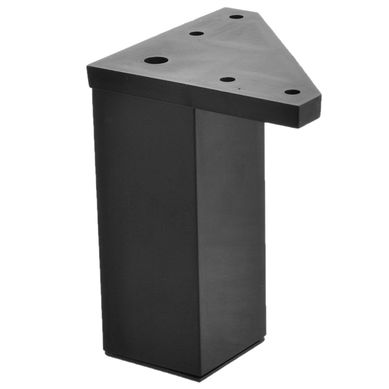 Pata de pl�stico cuadrada negro 4 x 10 cm