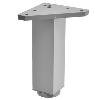 Pata de aluminio gris cuadrada con regulador 4 x 15 cm