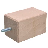Pata de madera Cuadrada 6 x 10 cm Haya
