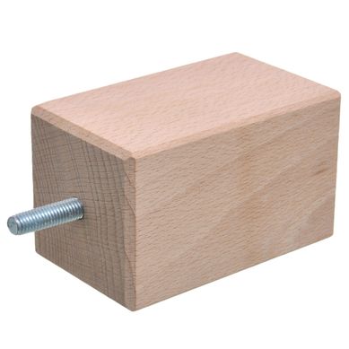 Pata de madera Cuadrada 6 x 10 cm Haya