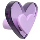 Tirador corazón violeta 4.2 x 3.7 cm