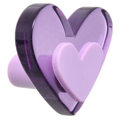 Tirador coraz�n violeta 4.2 x 3.7 cm