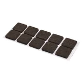 Fieltros cuadrados 10 unidades marrón 2 x 2 cm