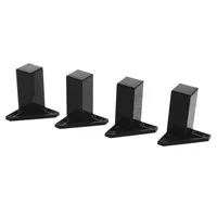 Pack de 4 patas cuadradas negras 10 x 4 cm