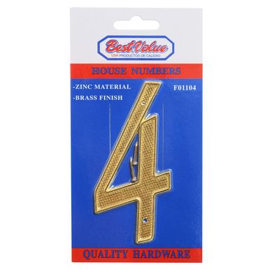 Numero 4 para puerta