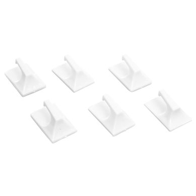 Ganchos de pl�stico 3 x 2 cm x 6 unidades