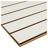 MDF ranurado 18 mm 183 x 260 cm blanco
