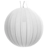 Lámpara colgante Globo de tela blanco 1 luz E27