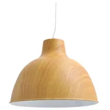 Lámpara colgante madera clara 1 luz